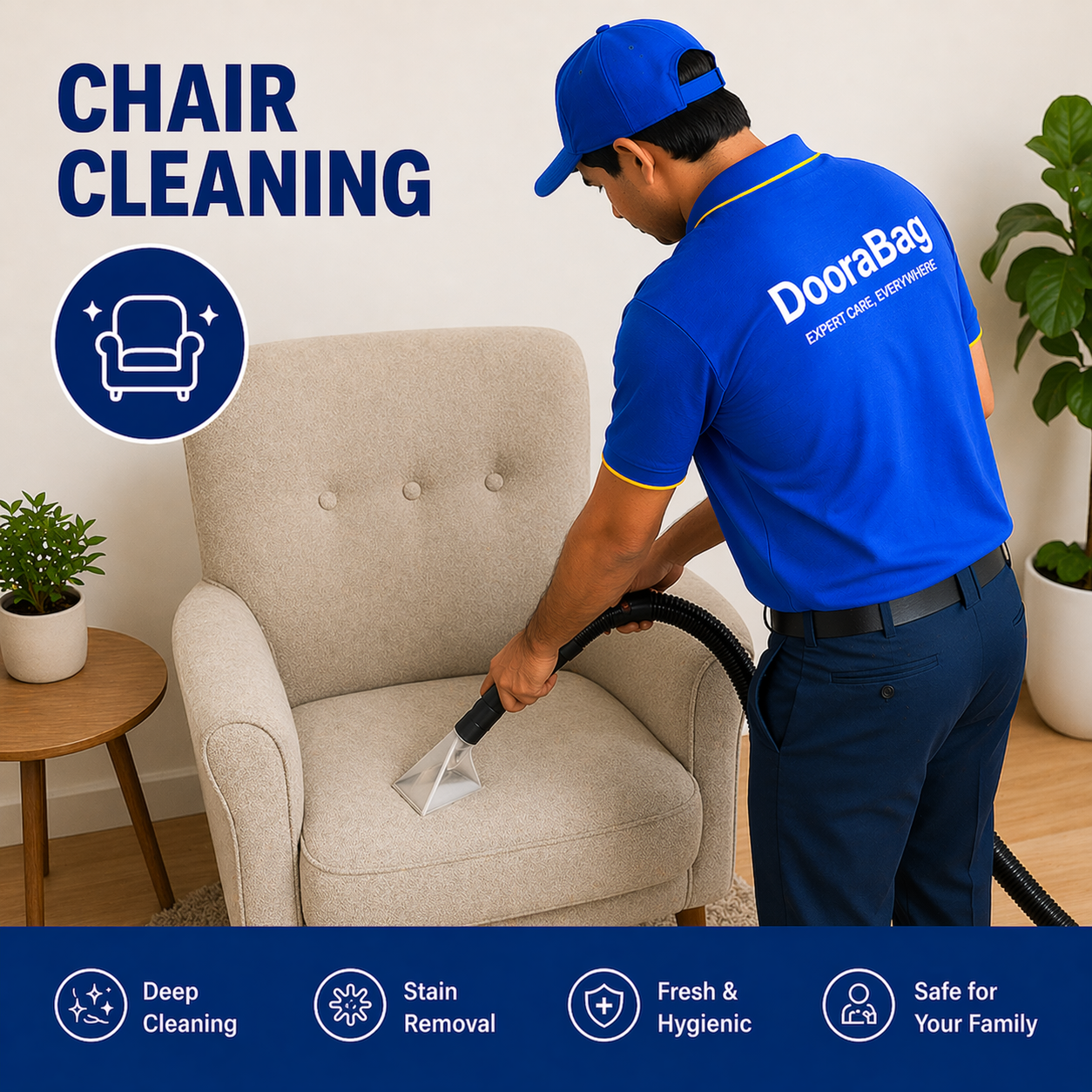 Dining / Study Chair Upholstery Cleaning in Nagpur