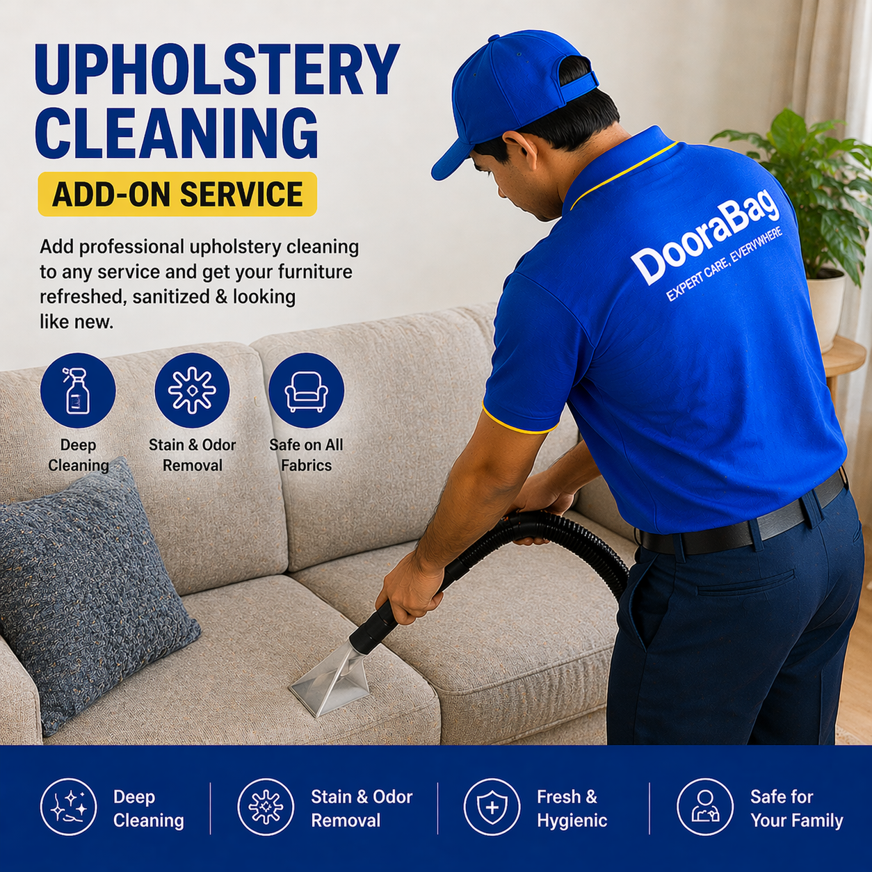 Add-On: Extra Sofa Seat Cleaning in Nagpur